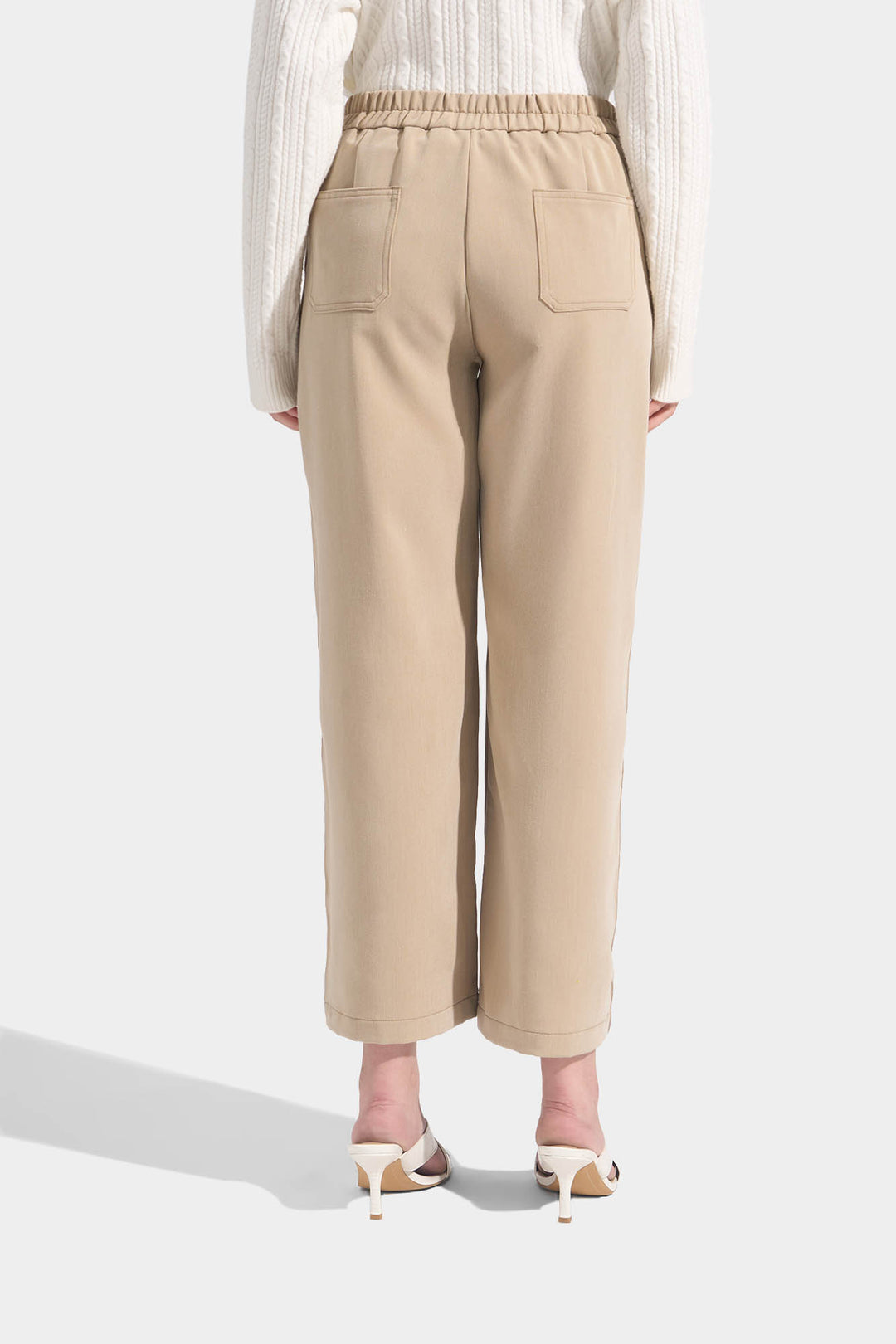 Straight Pull Up Trousers