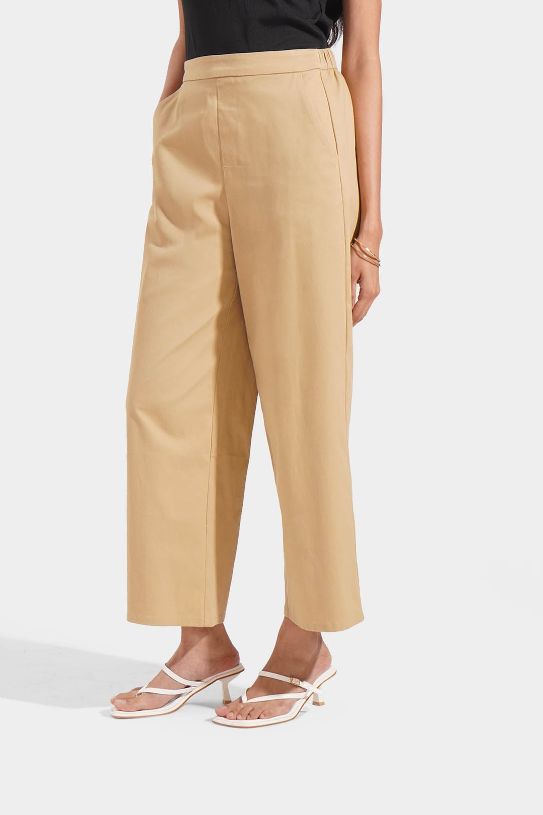 Cozy: Pull Up Straight Leg Trousers