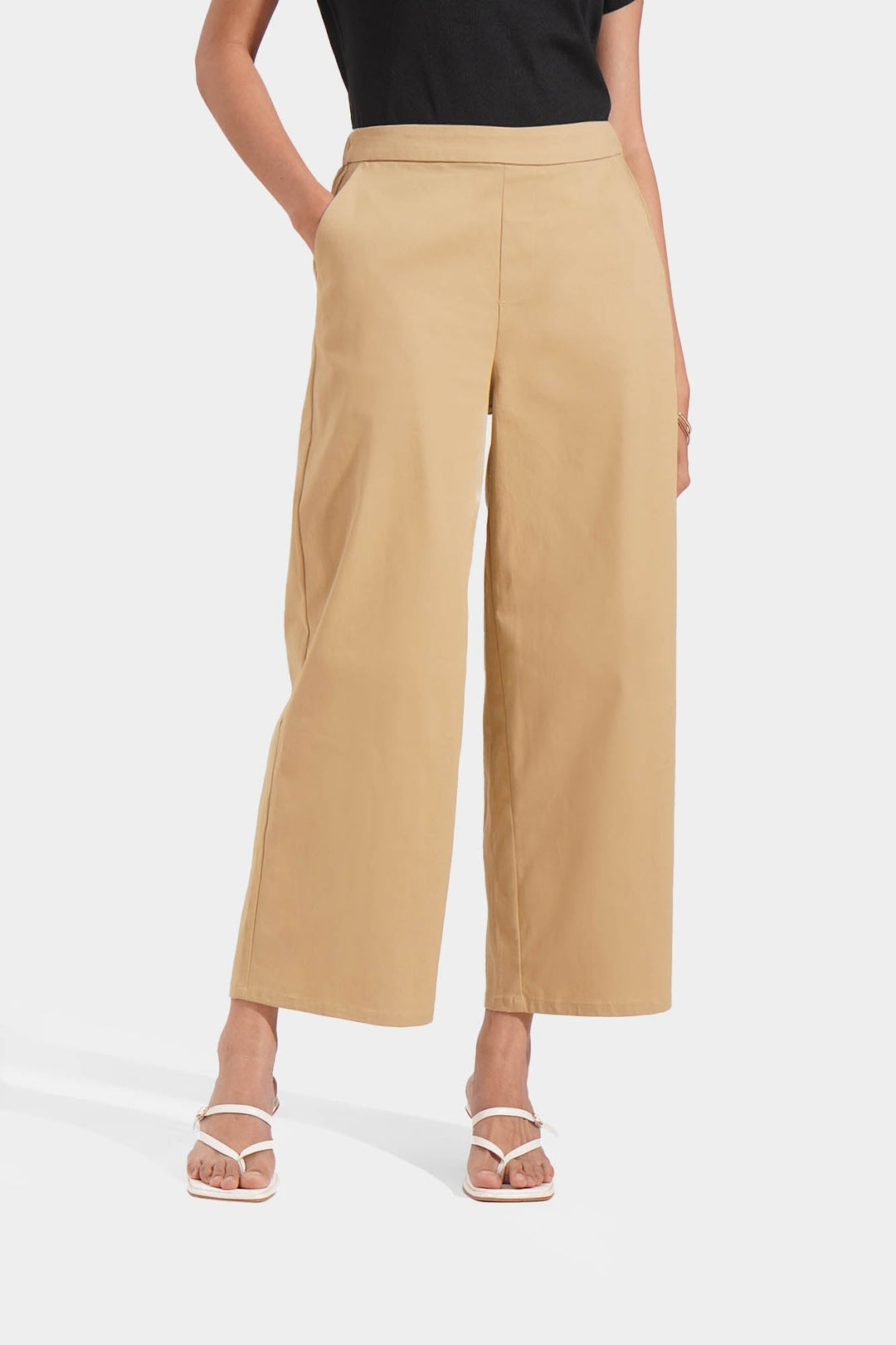 Cozy: Pull Up Straight Leg Trousers