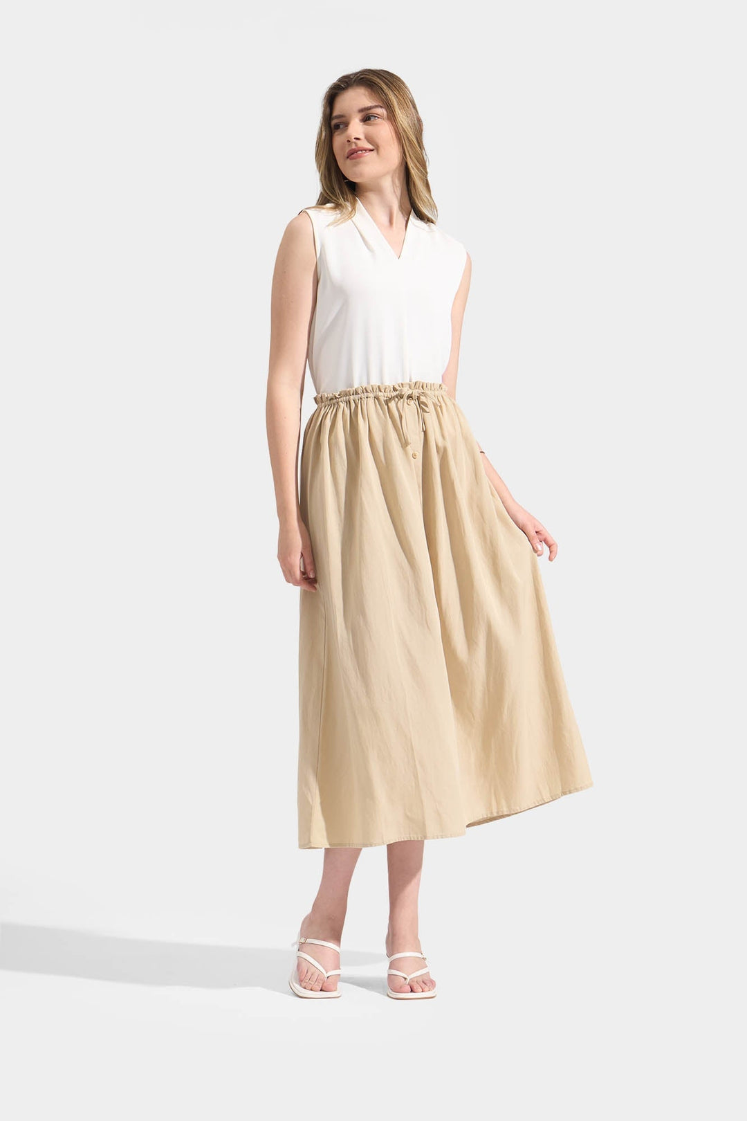 Sleeveless V-Neck Blouse