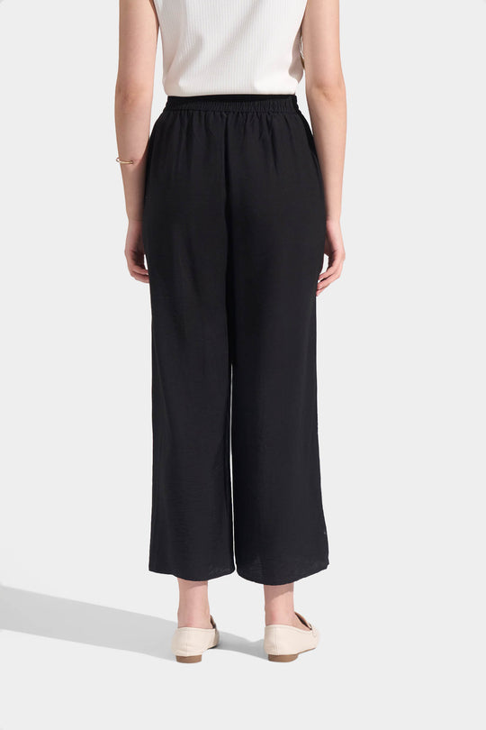 Straight Leg Pull Up Drawstring Trousers