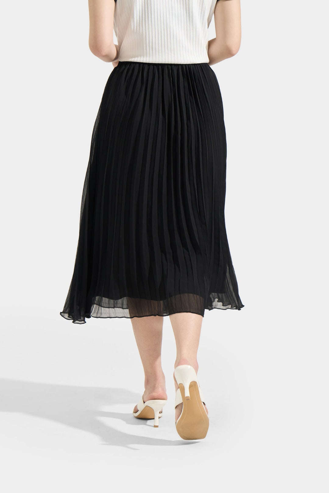 Pleated Midi Skirt