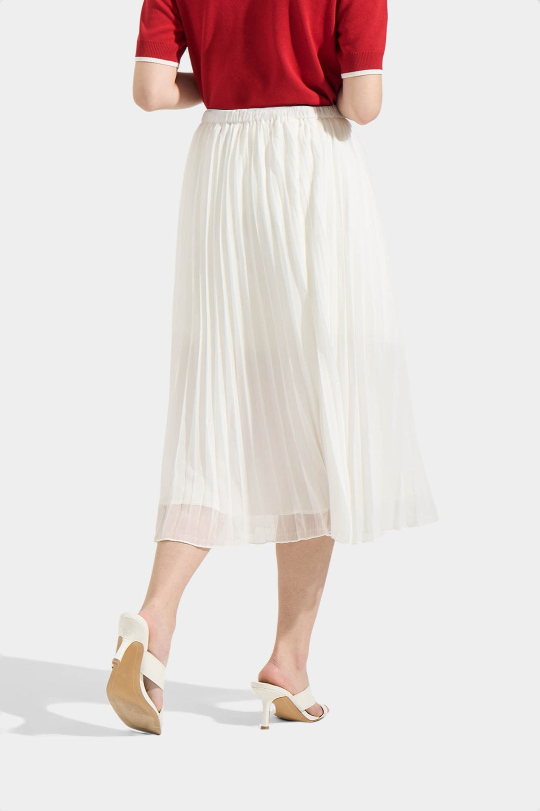 Pleated Midi Skirt