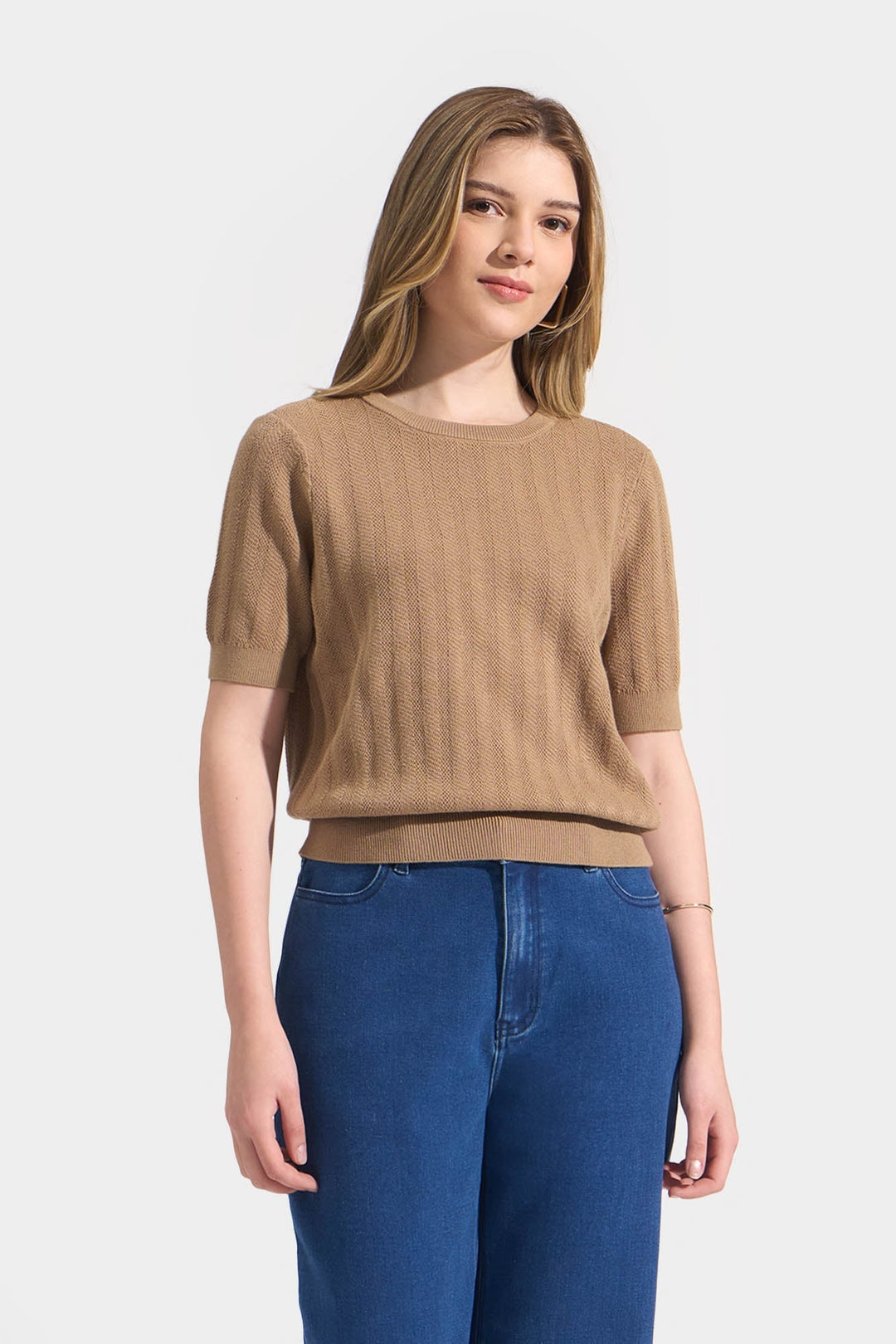 Textured Knit Tee