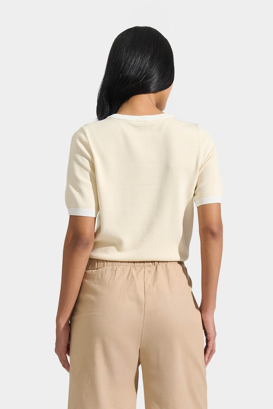 Flat Knit Ringer Tee