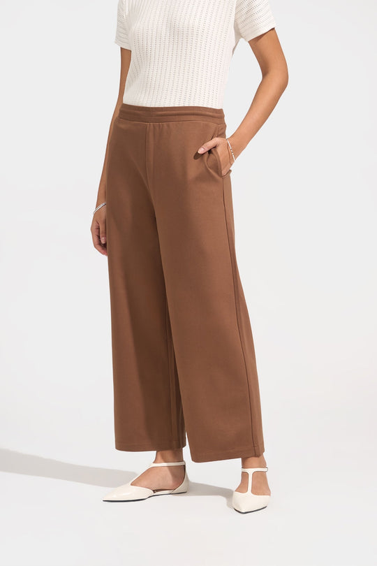 Cozy: Straight Pull Up Trousers