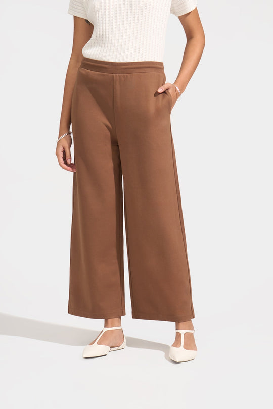 Cozy: Straight Pull Up Trousers