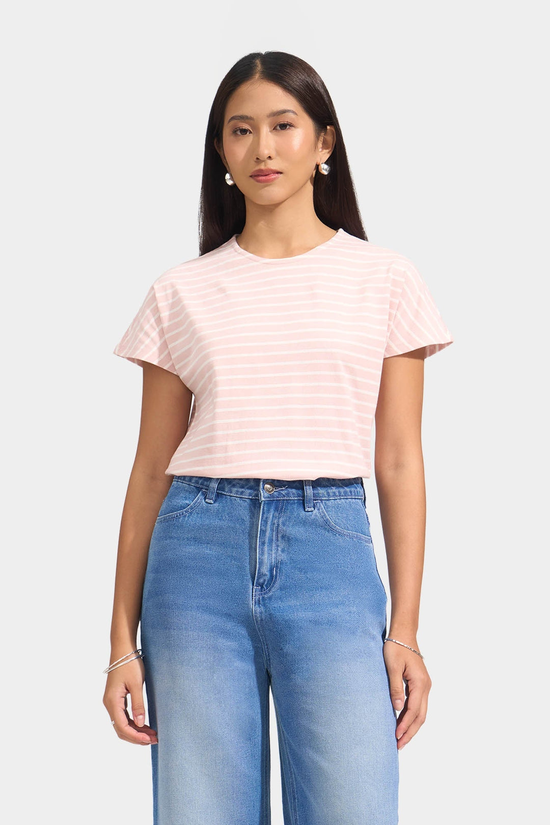 Striped Extended Sleeves Tee