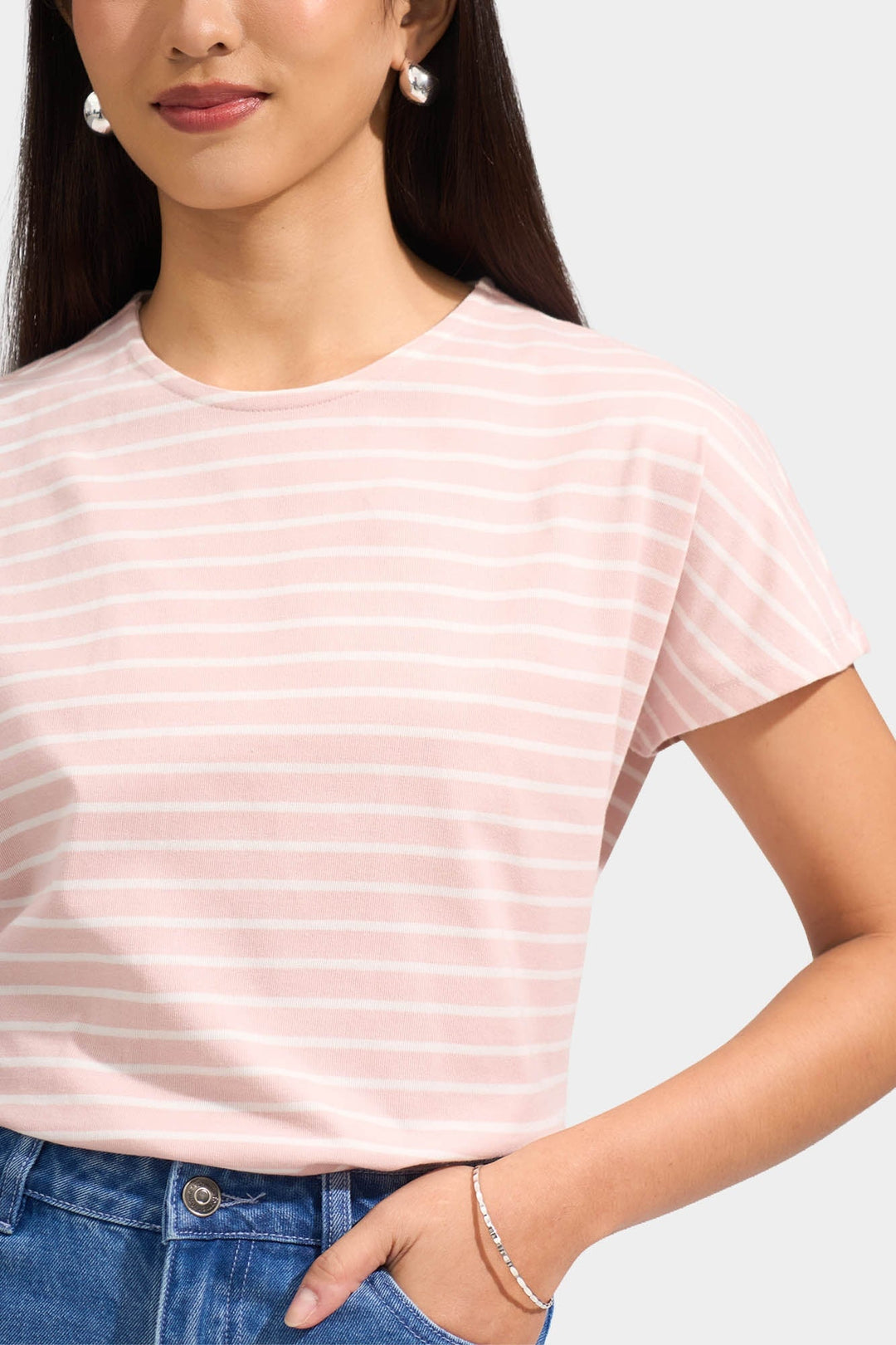 Striped Extended Sleeves Tee