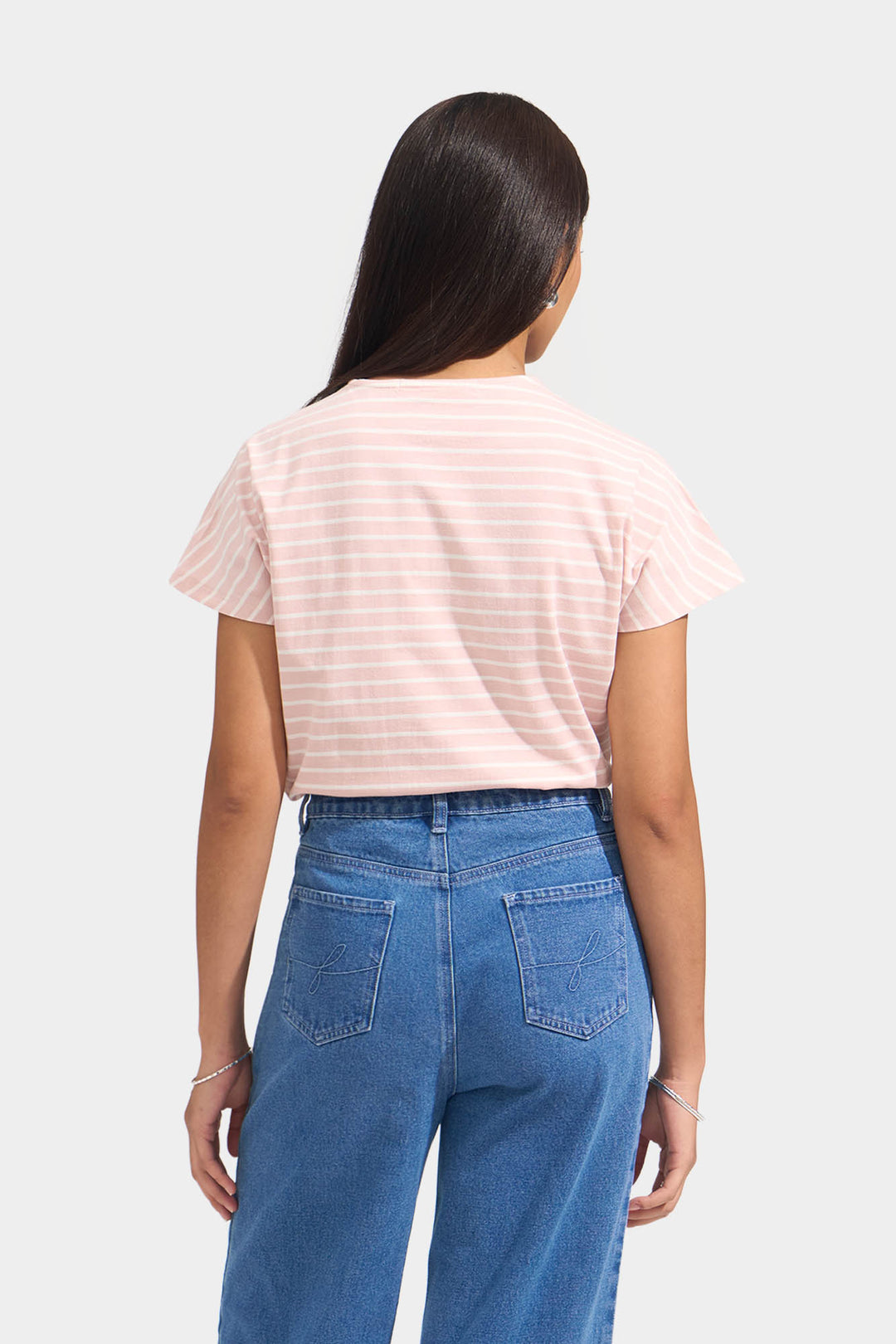 Striped Extended Sleeves Tee