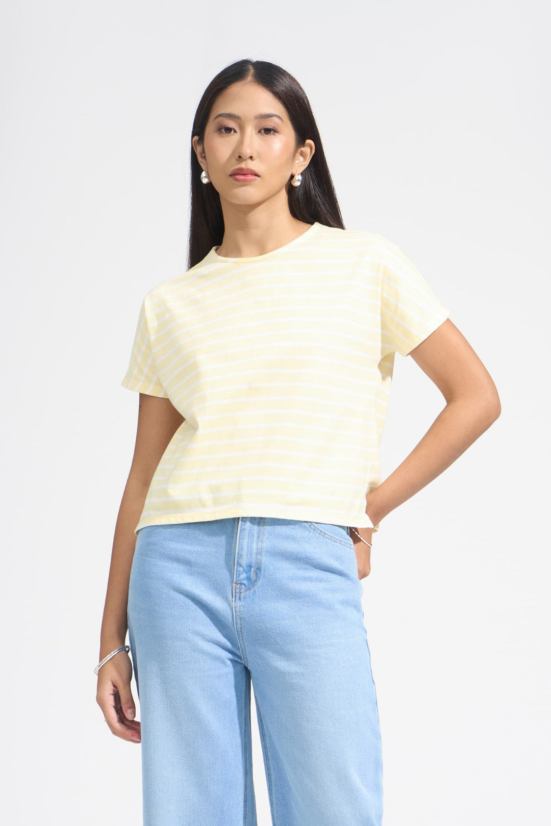 Striped Extended Sleeves Tee