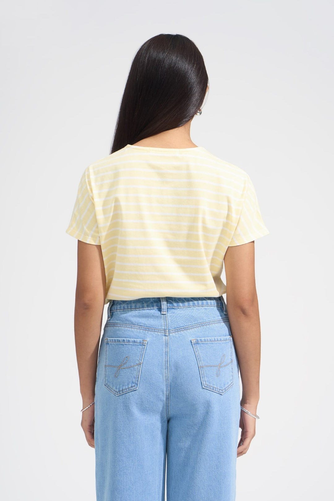 Striped Extended Sleeves Tee