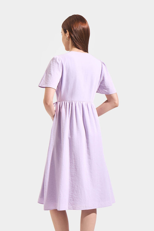 Flutter Sleeve Wrap Dress