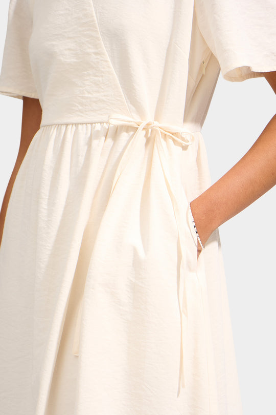 Flutter Sleeve Wrap Dress