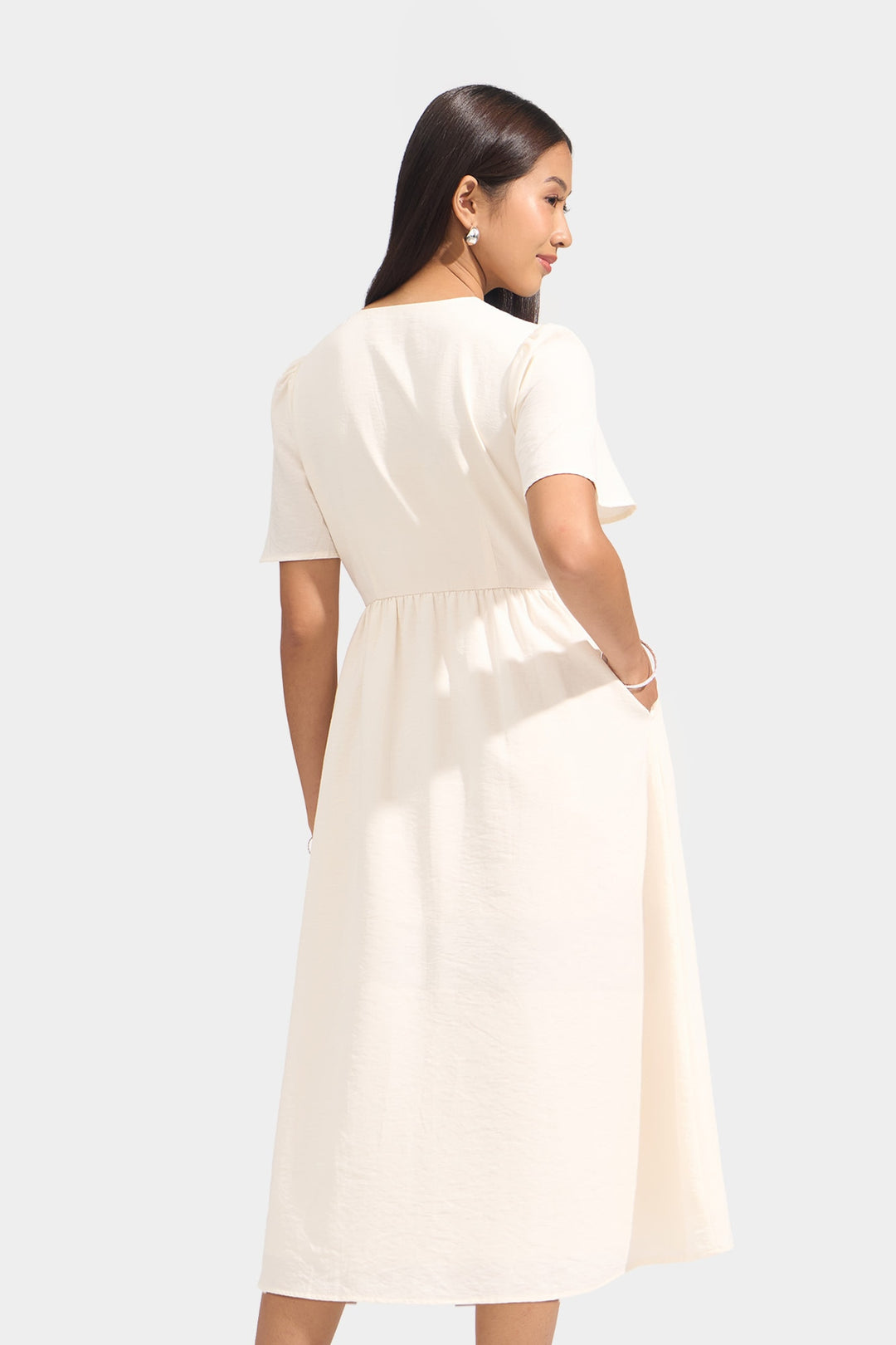 Flutter Sleeve Wrap Dress