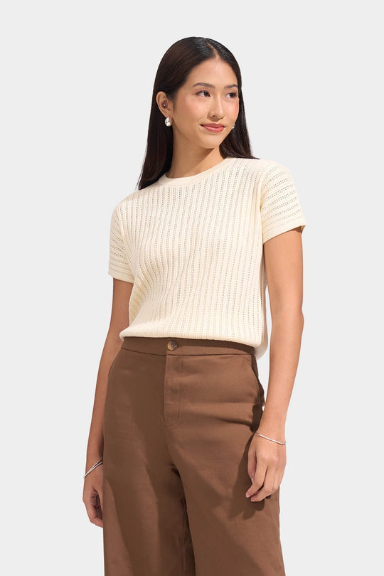 Openwork Knit Tee