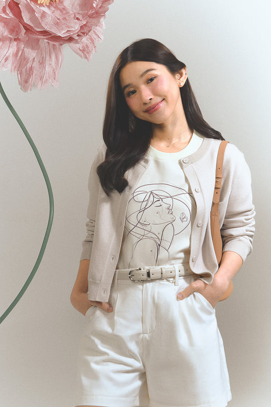 Hybrid Graphic T-Shirt with Studs