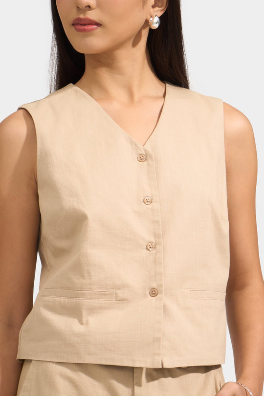 Linen Vest Top