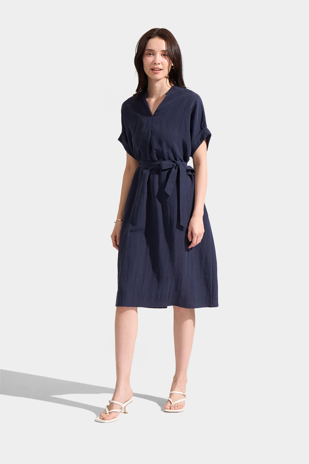 Extended Sleeves Shirt Dress