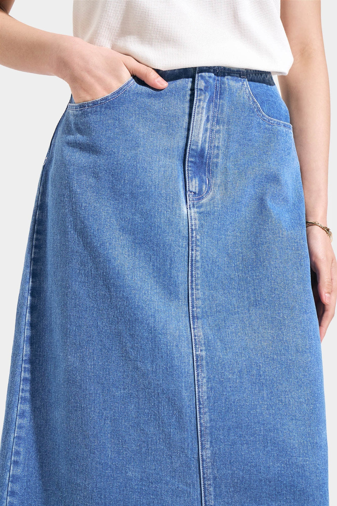 Denim Midi Skirt