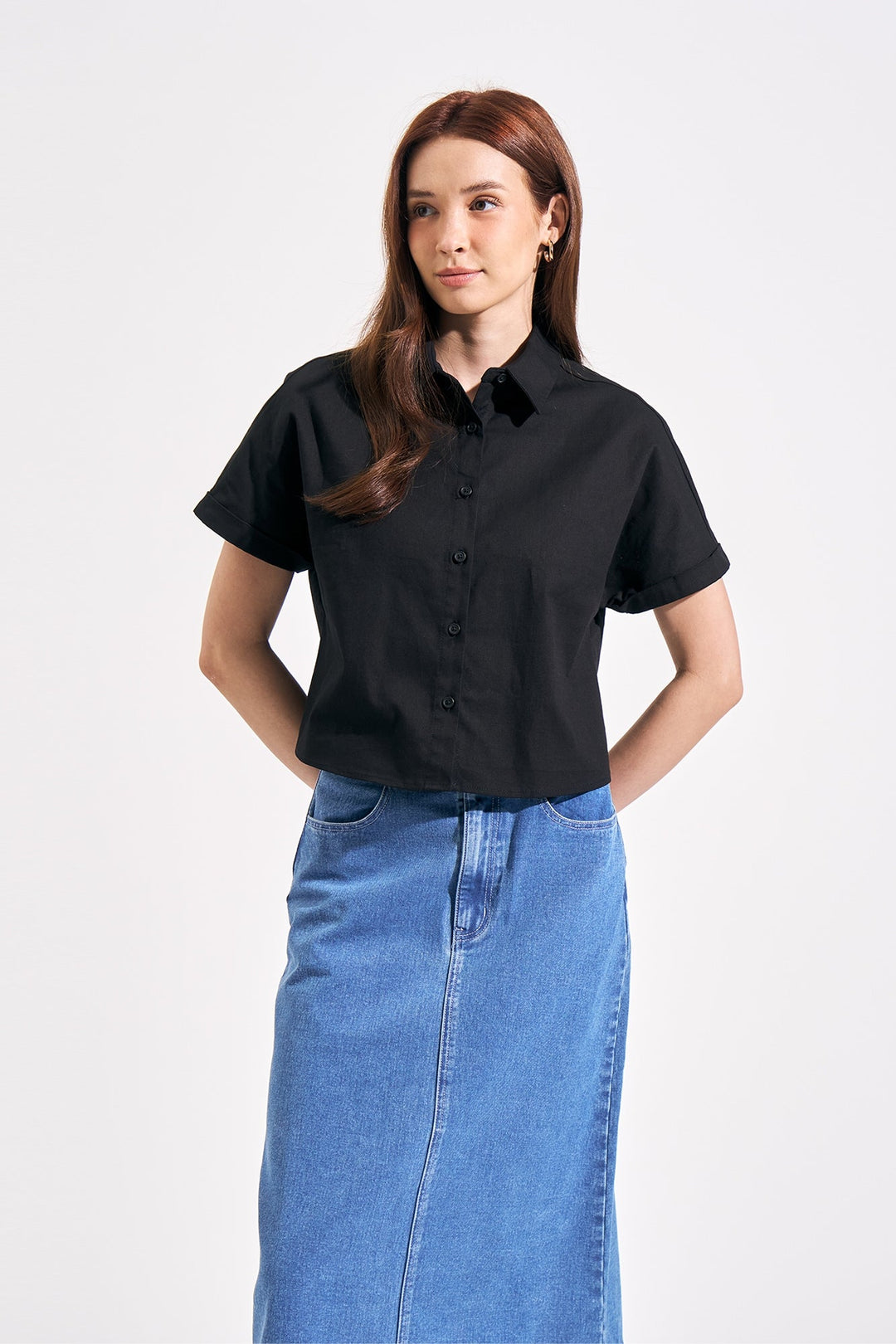 Collared Button Down Top