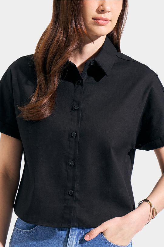 Collared Button Down Top