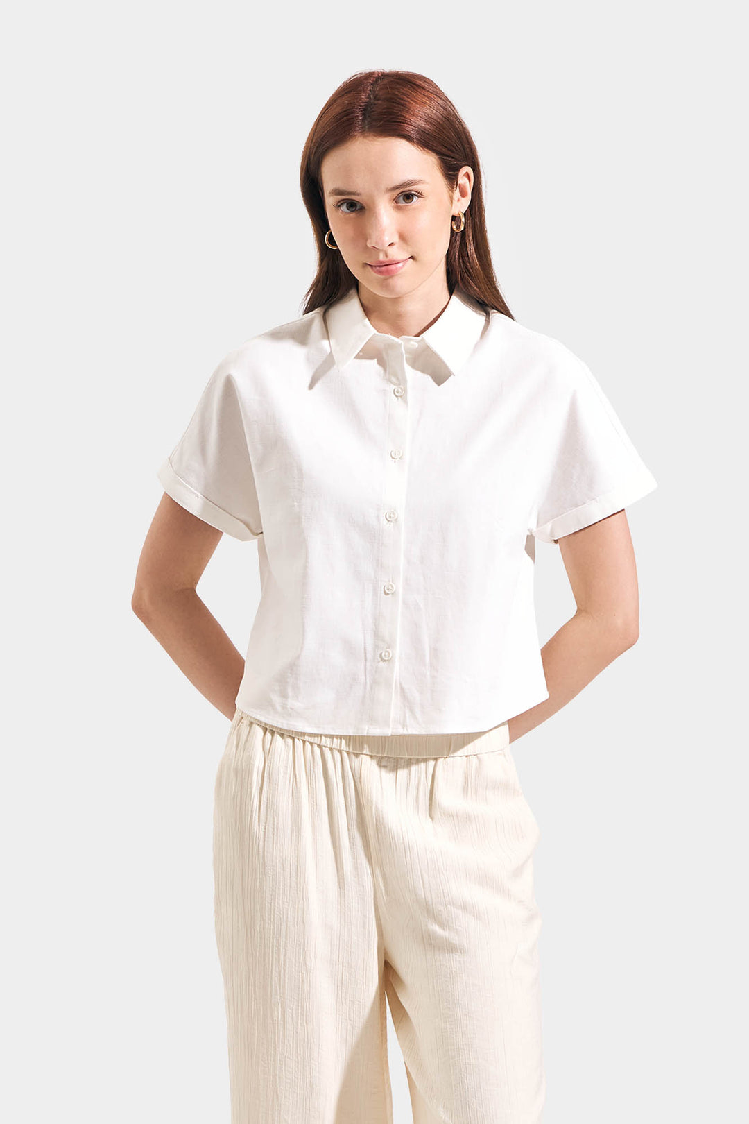 Collared Button Down Top