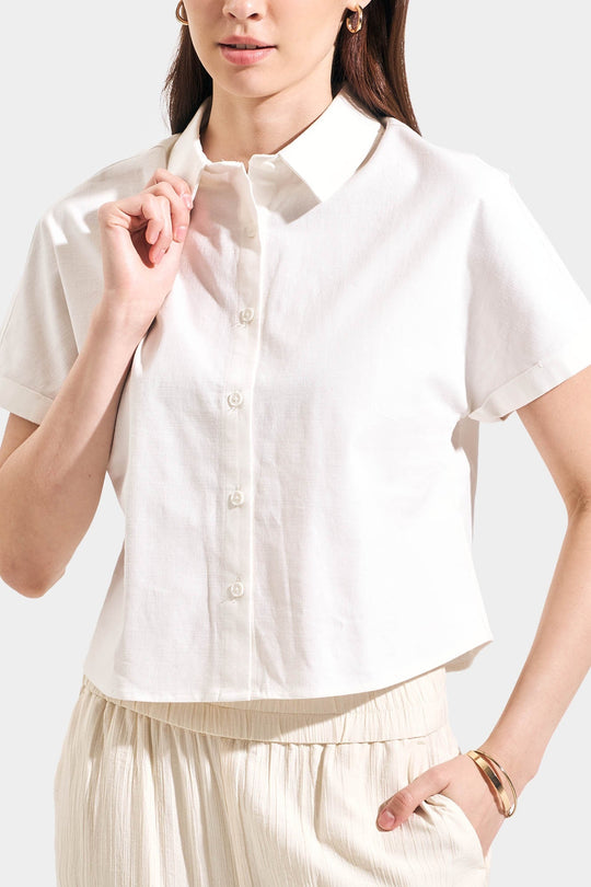 Collared Button Down Top