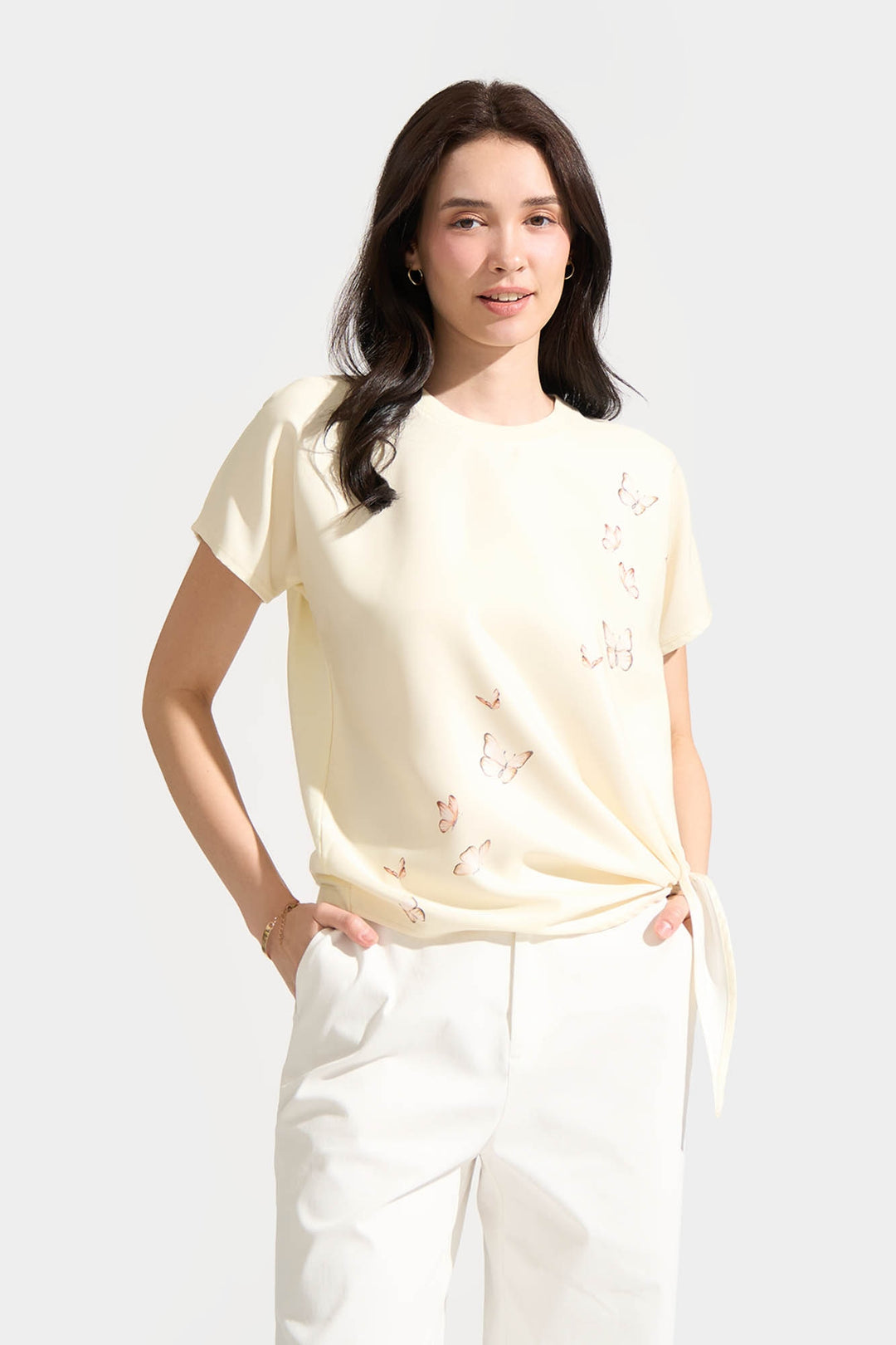 Butterfly Graphic On Hybrid Tee